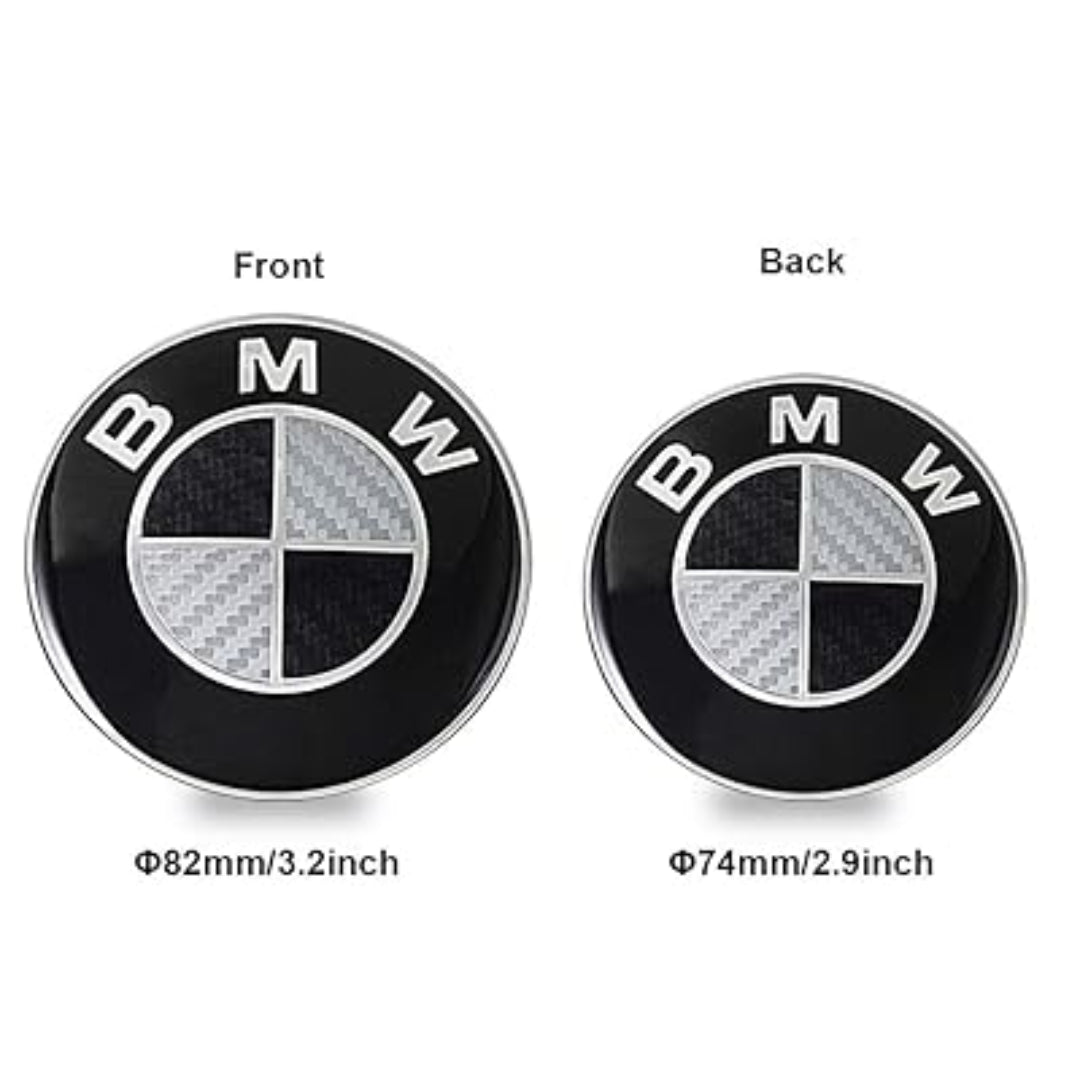 Aftermarket Front Bonnet & Rear Boot Emblem / Logo: BMW (82mm/74mm)