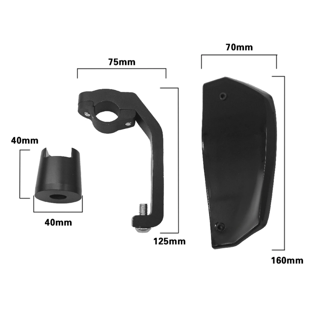 Black Handguards Compatible with BMW R1200GS/A (2013-)