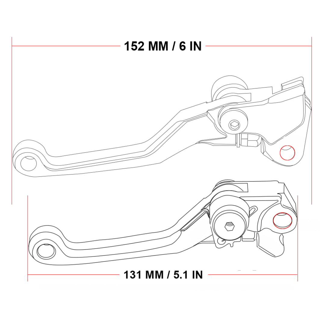 Clutch & Brake Lever Set Compatible with Yamaha YZ125/ YZ250/ YZ450