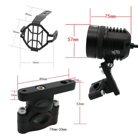 Complete Motorcycle Spotlight Set