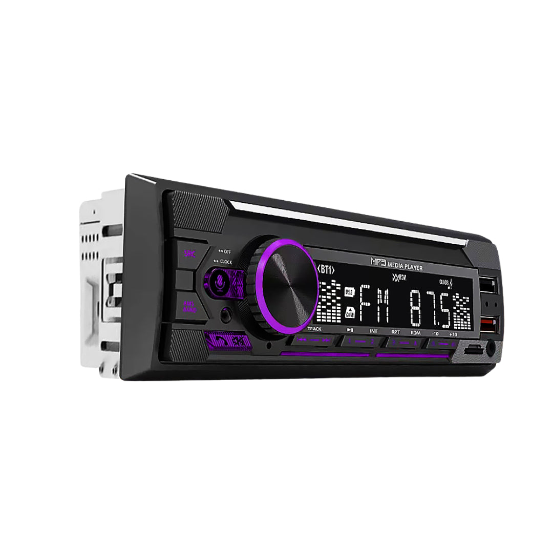Auto Multicolour MP3 Player / Radio: Dual USB / AUX / SD / FM / BT