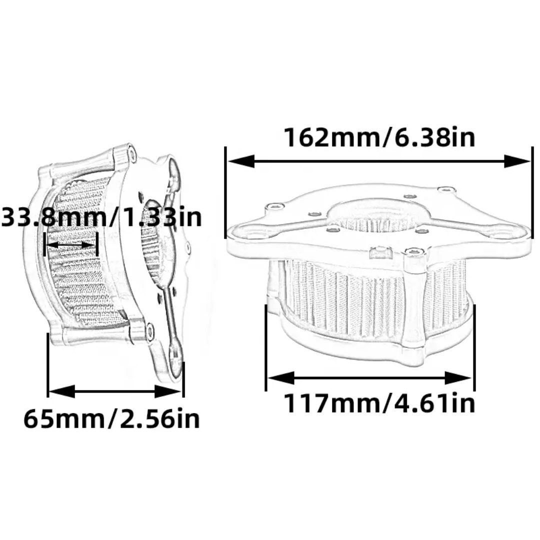 Air Filter Compatible with Harley Davidson XL883/ XL1200
