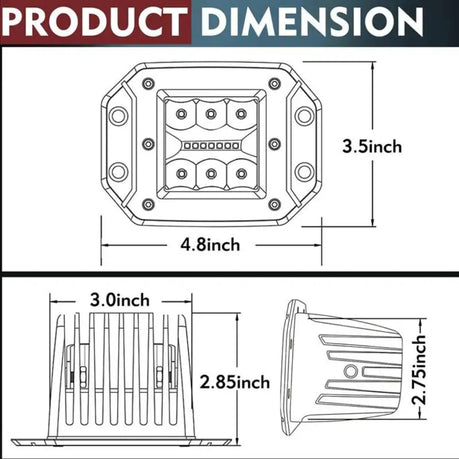 Flush Mount LED Bar 5-Inch Set - 39W
