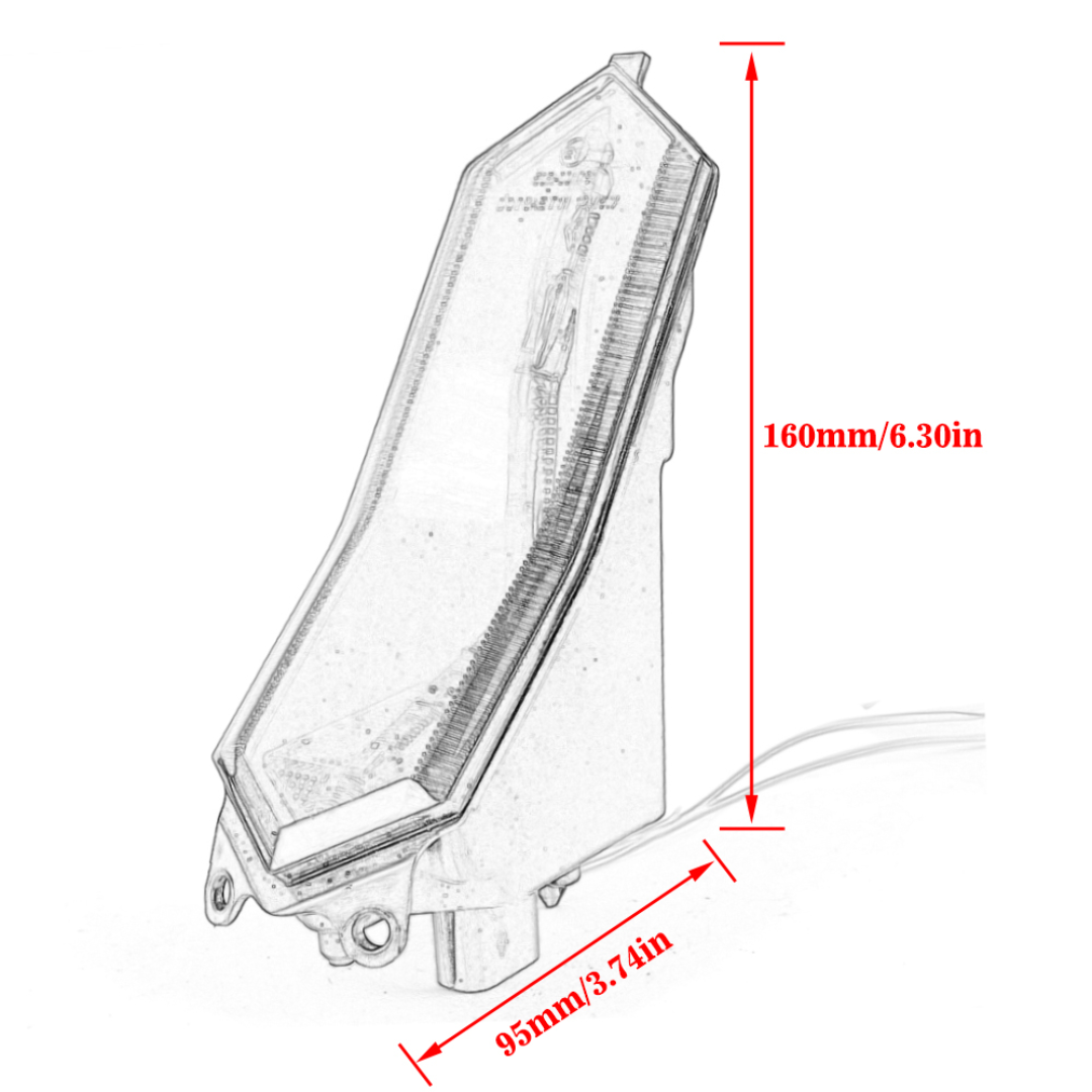 Integrated Taillight- Brake & Indicator Light Compatible with Yamaha R6/ R7 & R1