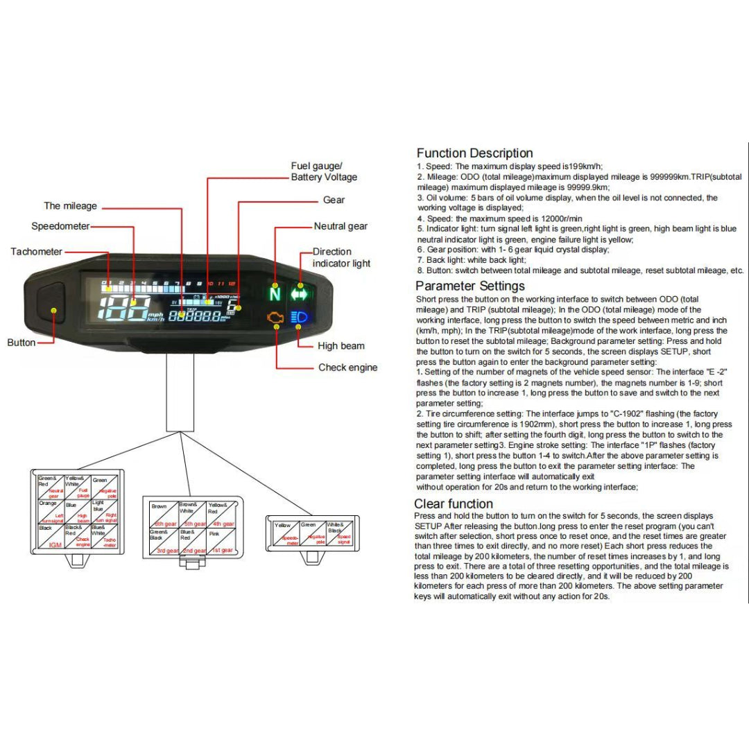 LCD Motorcycle Speedometer (#1)