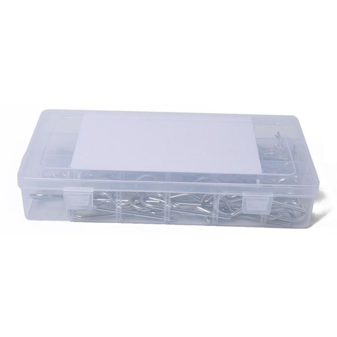 Heavy Duty Zinc Plated Hair Pin Hitch Clip Kit - 180 Pieces