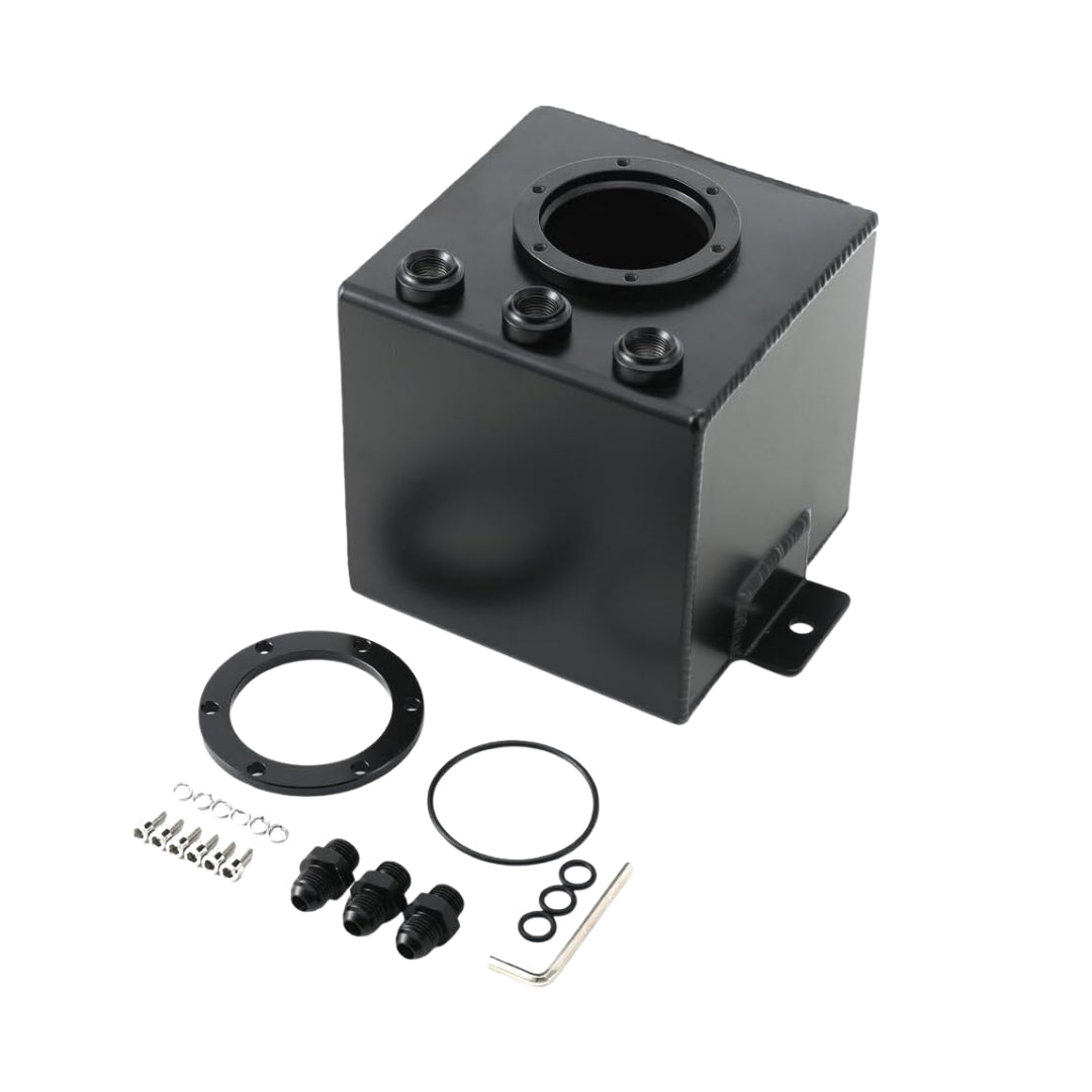 Aftermarket Billet Fuel Surge Tank: AN6 (2L) - Black