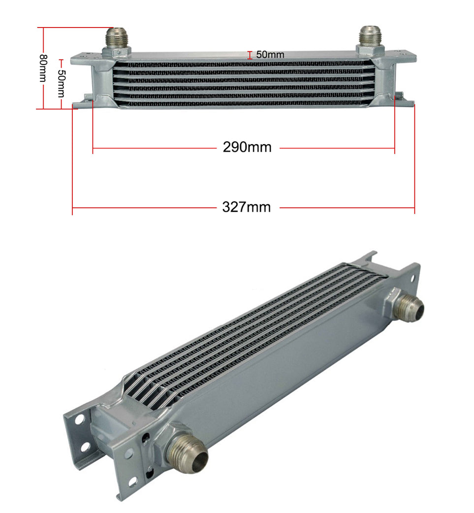 7-Row Car Transmission, Diff Oil Cooler Heatsink - Aluminum