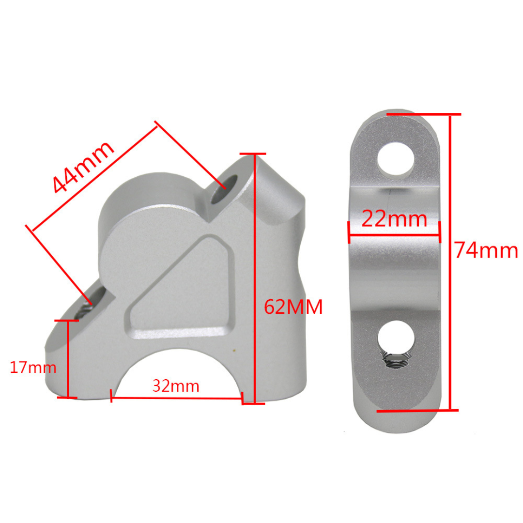 Black Handlebar Risers Compatible with BMW R1200/ R1250GS/A & BMW S1000XR