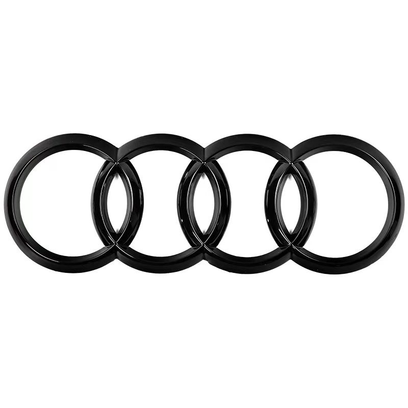 Audi Rings Black Style Front Badge Cover(AD-FB-COVER-276-S3-GBK)