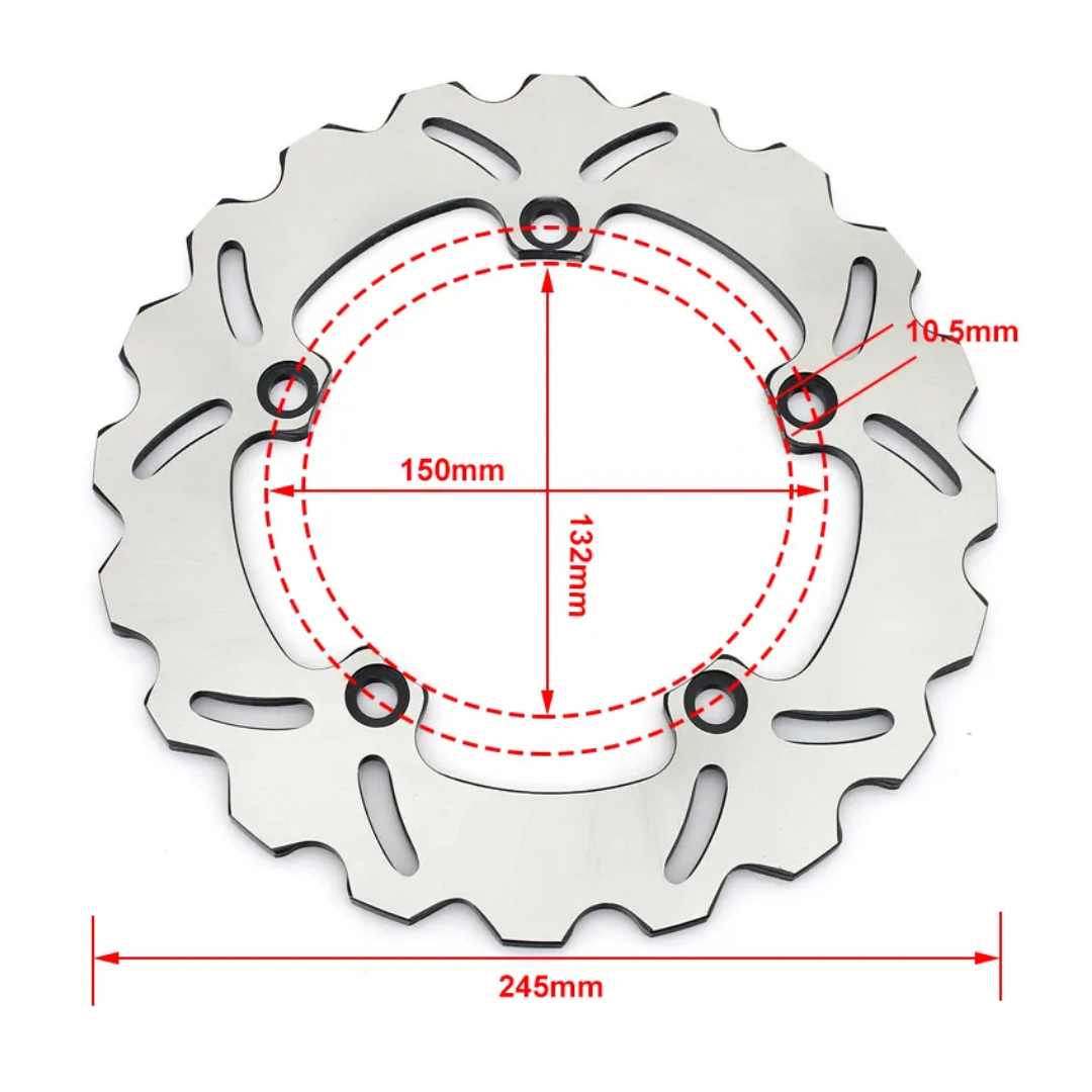 Aftermarket Stainless Steel Rear Brake Disc for Yamaha MT-07/ MT-09 (2014-)
