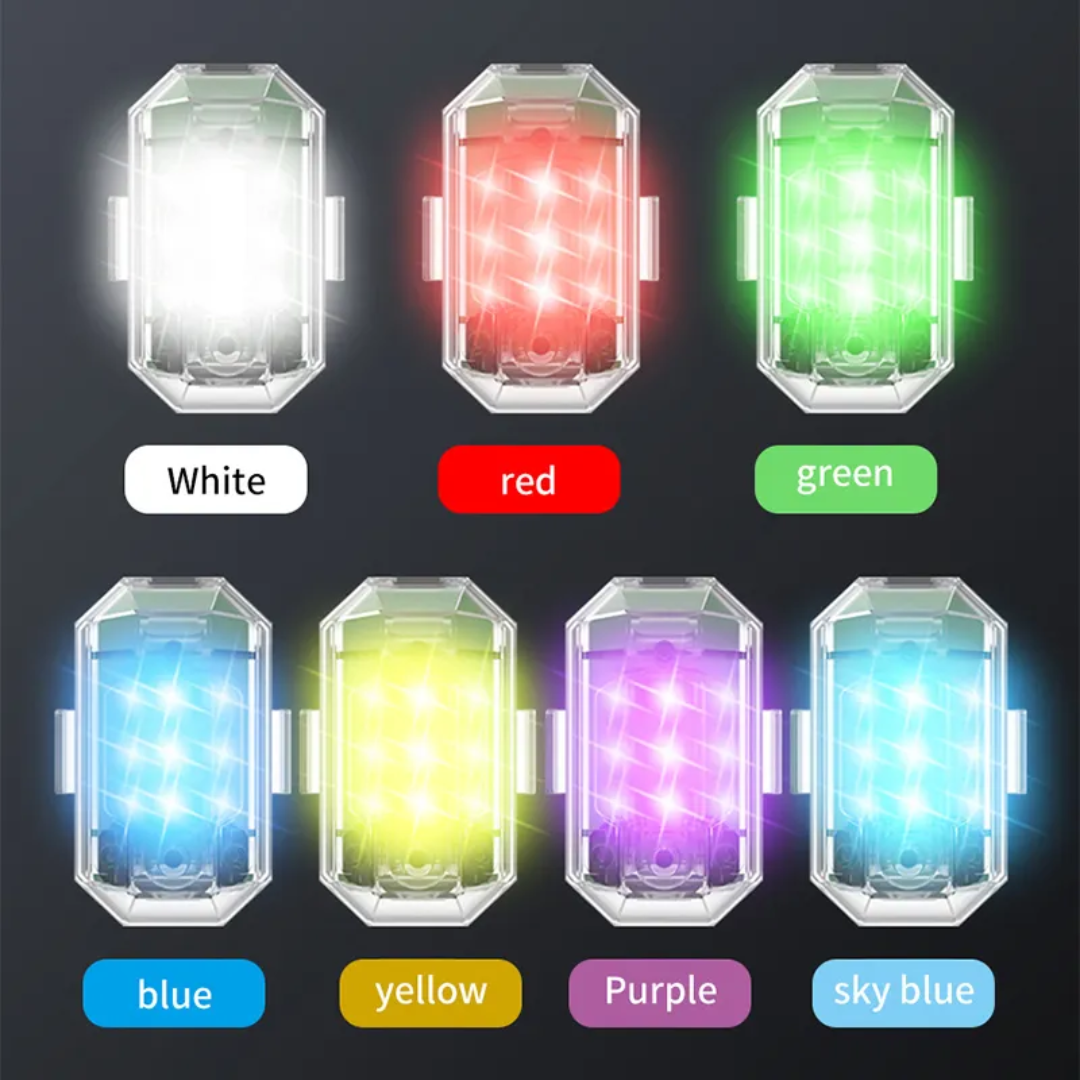 LED Wireless Strobe Light Set & Remote Control (7-Colours)