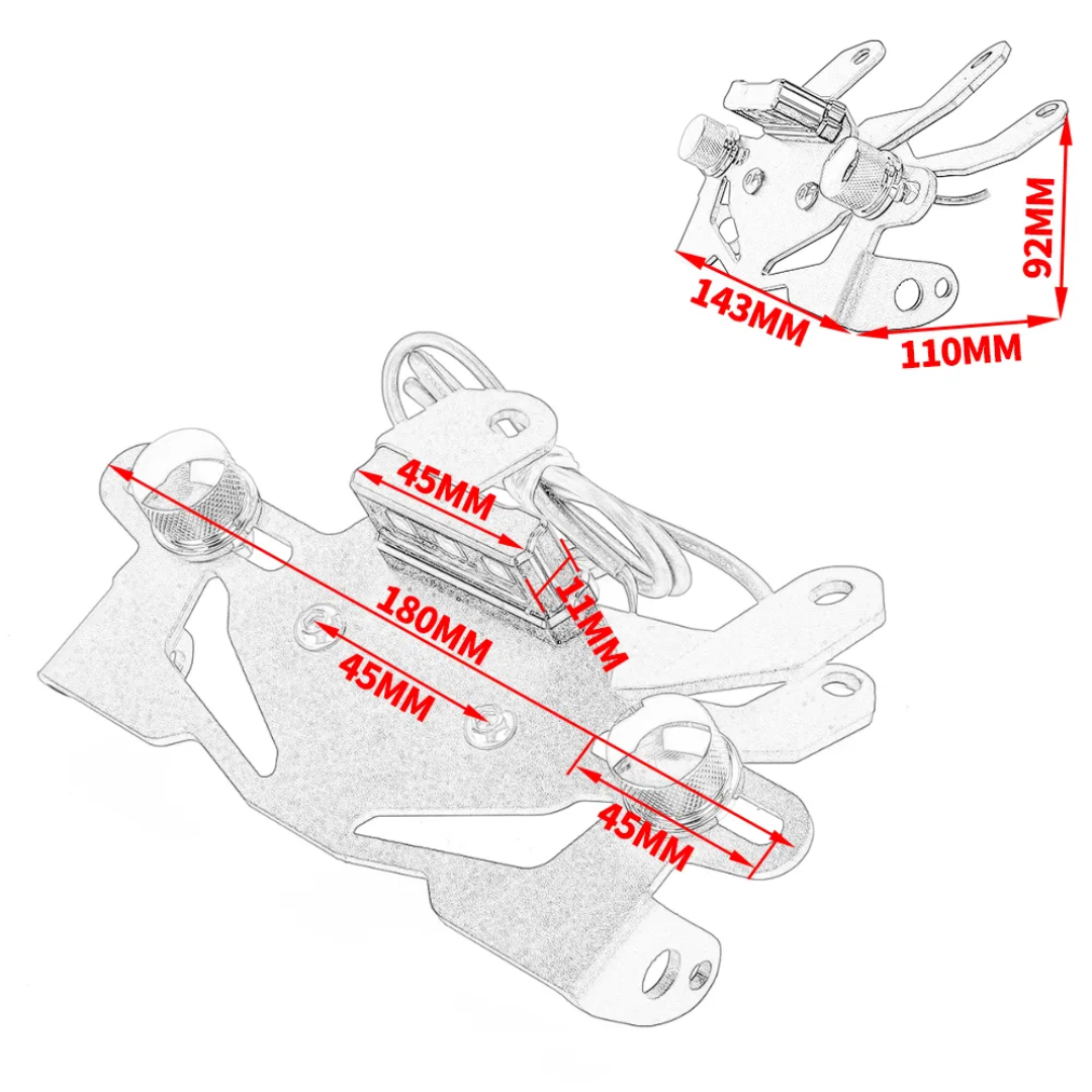 KTM 1290 Duke Tail Tidy/ Number Plate Holder & Number Plate Light
