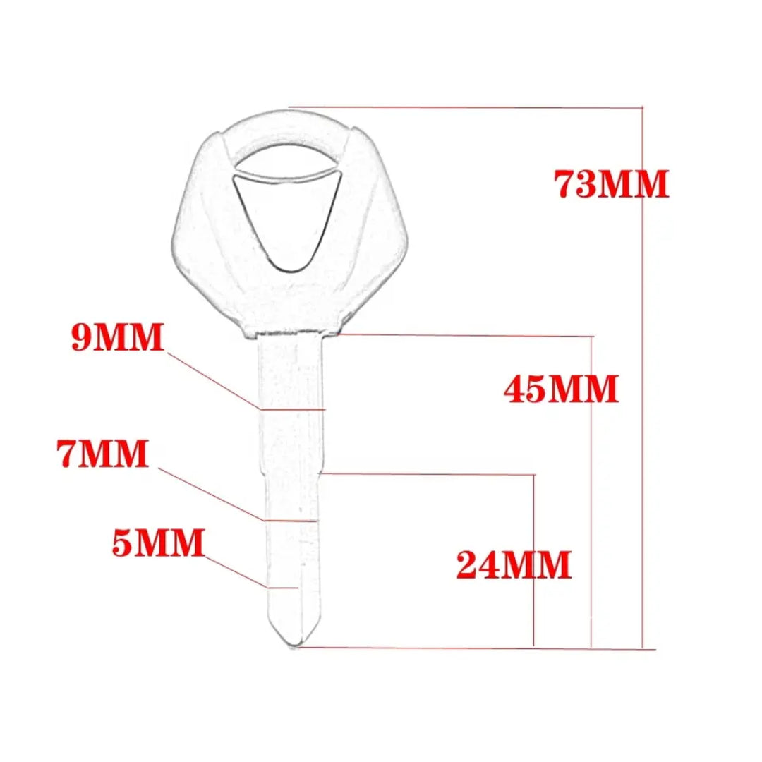 Aftermarket Replacement Uncut Blank Key for Yamaha Motorcycle