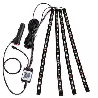 Car Interior RGB LED Strip Lights & App (4 Piece)