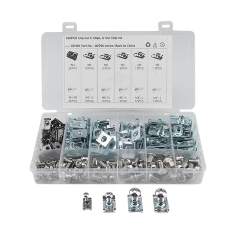 MC Silver Fairing Bolts/ Fastener Clips Kit (200 Piece)