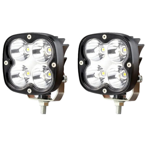 3-Inch Work LED Lights Set (40W) - Black/ Clear
