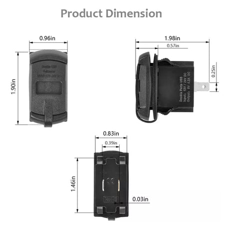 Dual USB Socket with LED Voltmeter (4.2A)