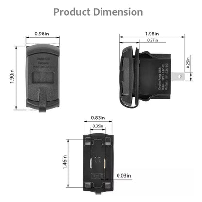Dual USB Socket with LED Voltmeter (4.2A)