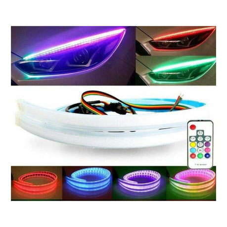 LED Daytime Running Light & Flowing Indicator - Headlight Strip Set (60cm)