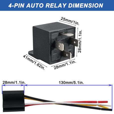 Heavy Duty Waterproof Relay and Harness (5-PIN)