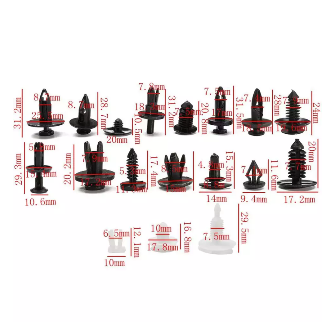 Vehicle Fastener Clip/ Push Rivet Retainer Clamps - 415 Pieces