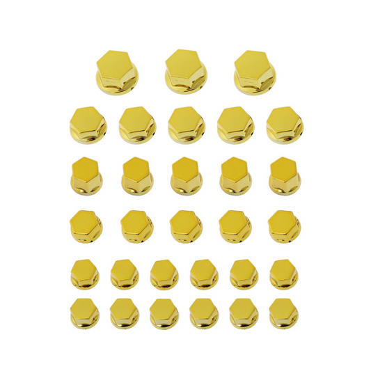 Motorcycle Plastic Bolt Cap Covers - 30 Piece