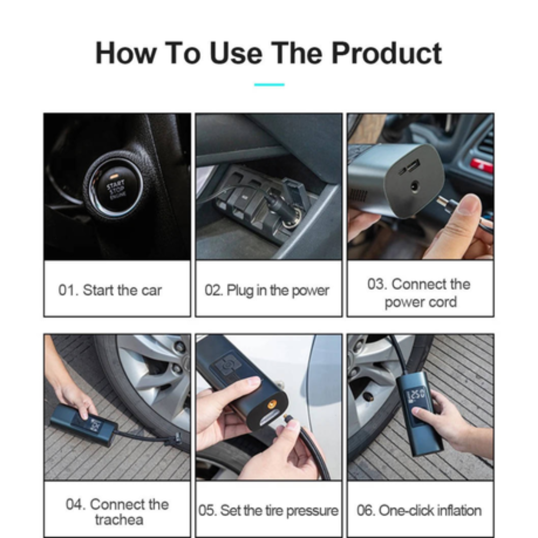 Wireless Air Pump/ Power Bank with USB Port (12V)