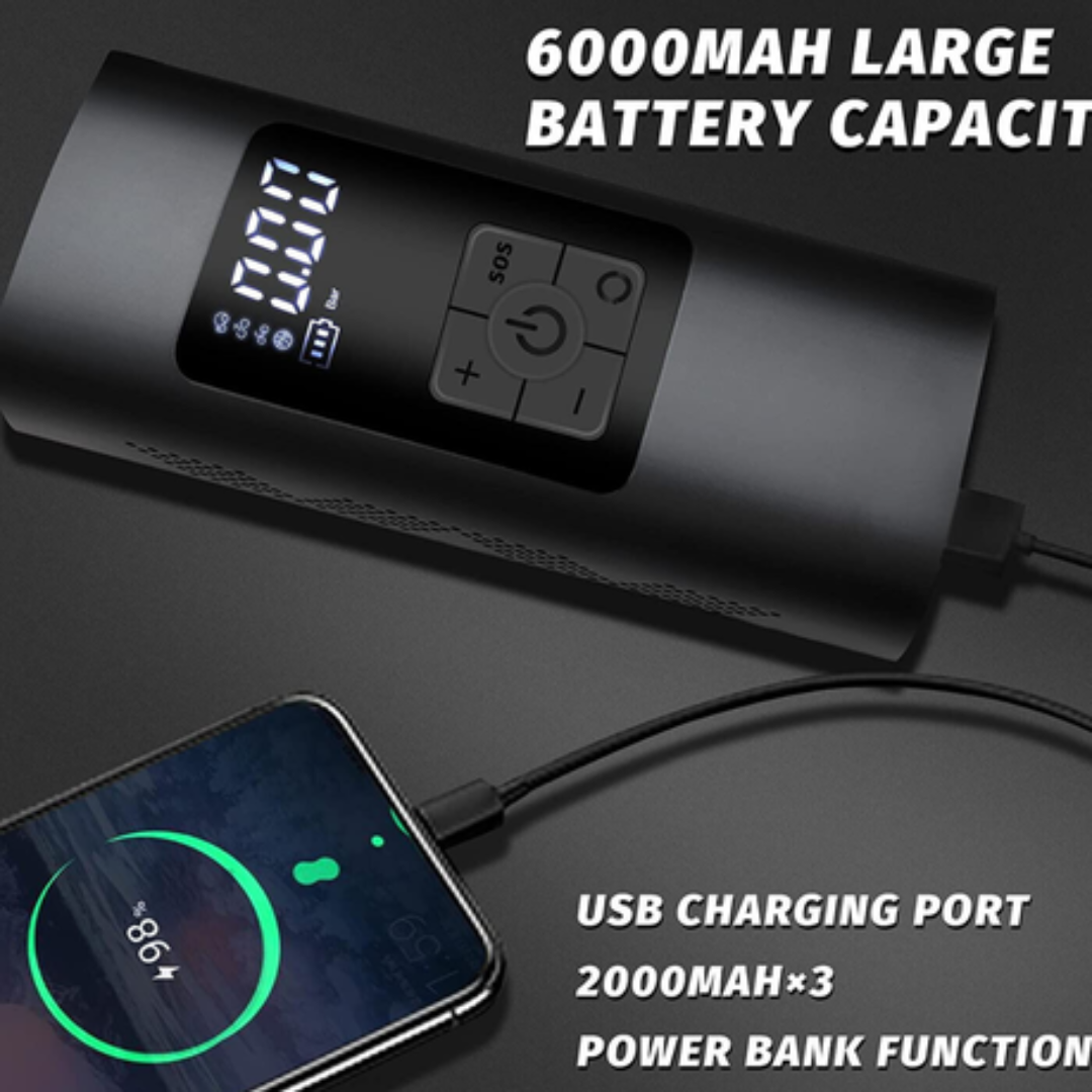 Wireless Air Pump/ Power Bank with USB Port (12V)