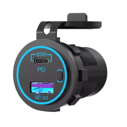 Automotive PD Type C Charger Socket & USB Port (83W)