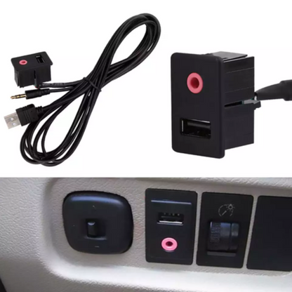 Universal Vehicle AUX & USB Socket Cable Extension (3.5mm)