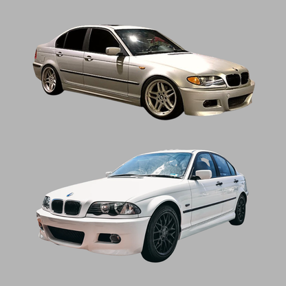 Aftermarket M3 Style Front Bumper & Fog Lights Compatible with BMW E46