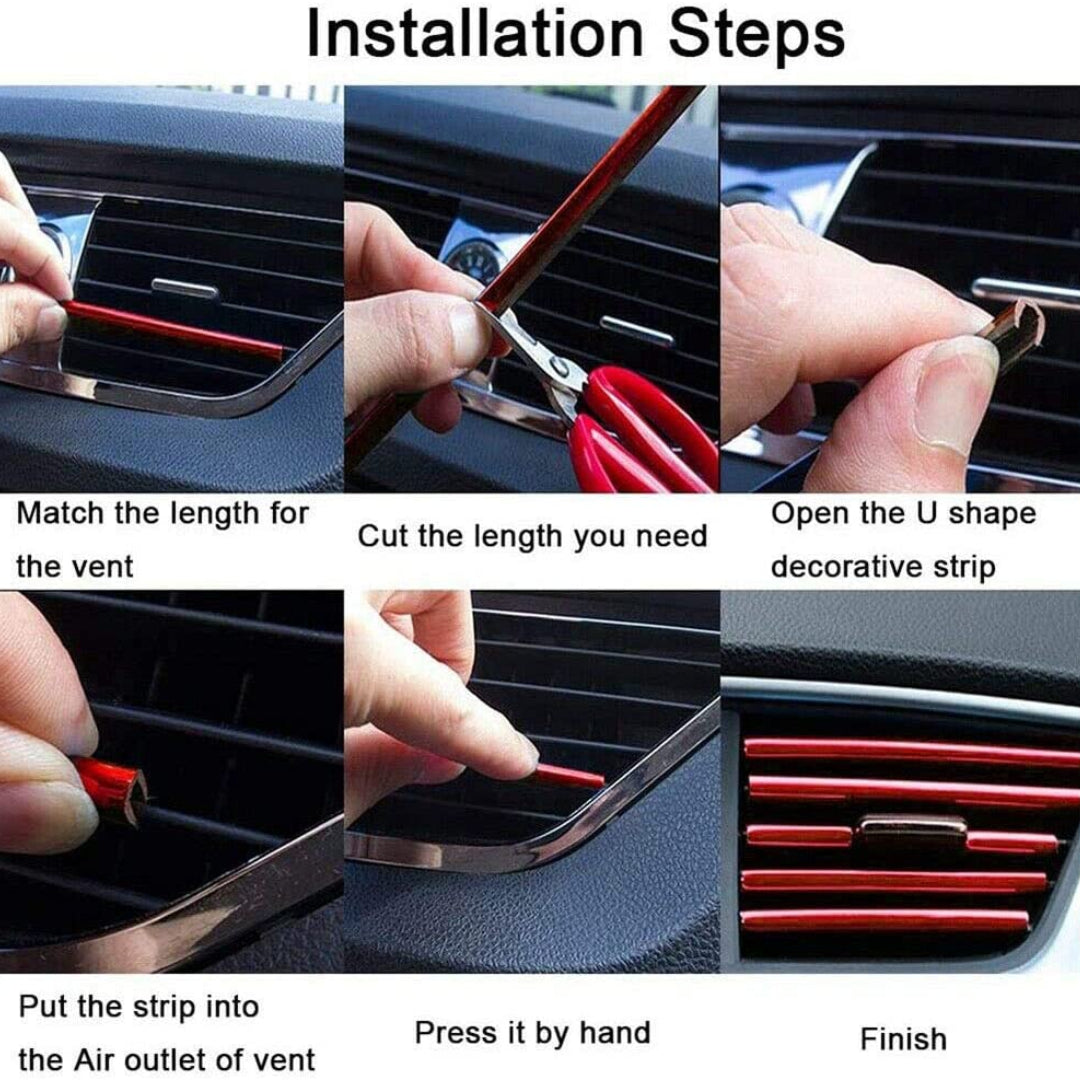 Automotive Air Vents Styling Strips (10-Piece)
