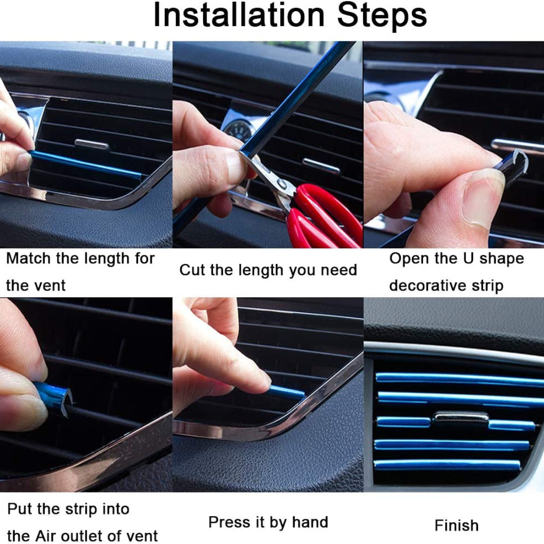 Automotive Air Vents Styling Strips (10-Piece)