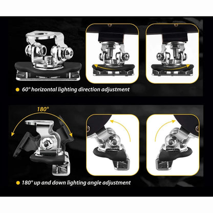 Auto Bonnet Spotlight/ LED Bar Mounting Bracket Set (Black)