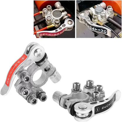 Auto Battery Terminal Quick Connectors & Terminals - Silver (Set)