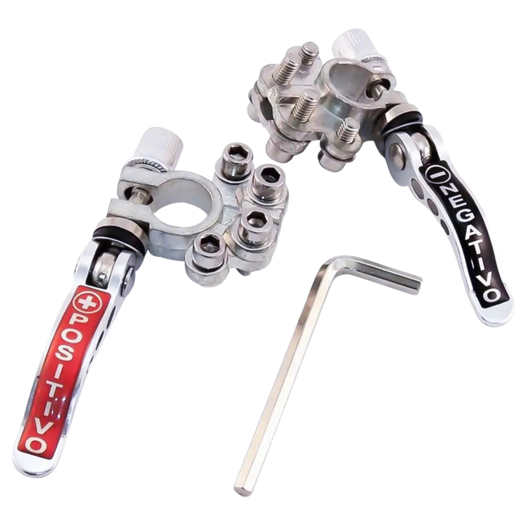 Auto Battery Terminal Quick Connectors & Terminals - Silver (Set)