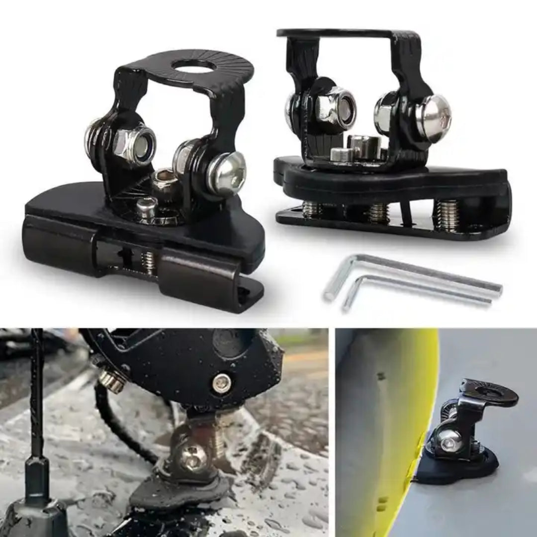 Auto Bonnet Spotlight/ LED Bar Mounting Bracket Set (Black)