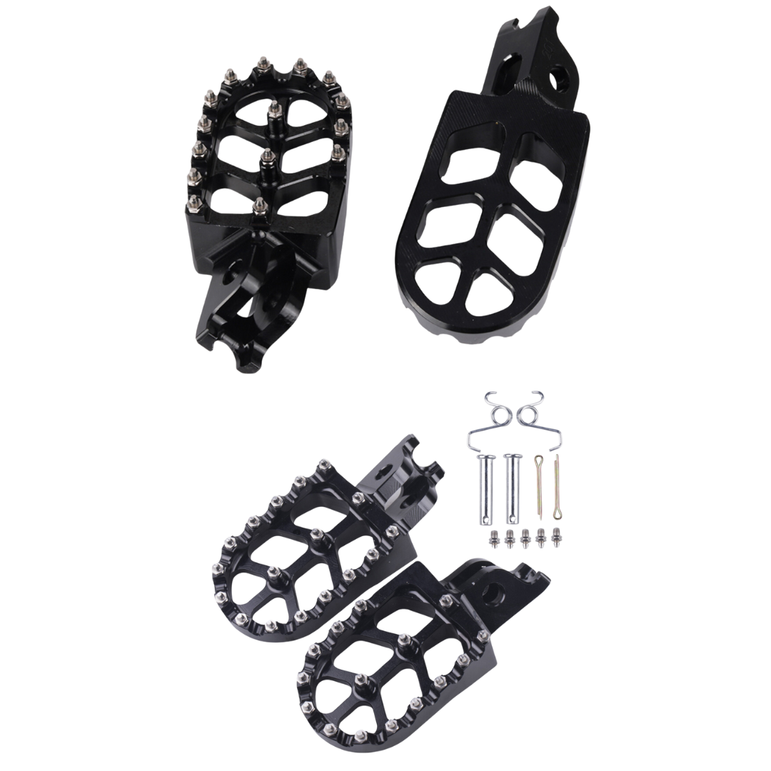 Black Foot Pegs Compatible with Honda CRF250, CRF300, CRF450 & CRF1000/1100 (Set)