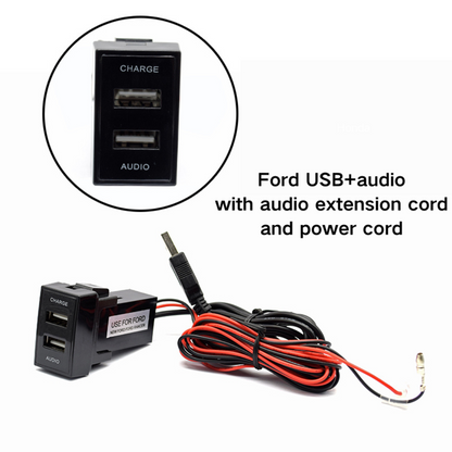 Dual USB Port & Audio Extension Compatible with Ford Ranger (3.1A)