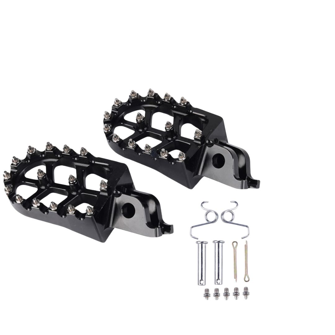 Black Foot Pegs Compatible with Honda CRF250, CRF300, CRF450 & CRF1000/1100 (Set)