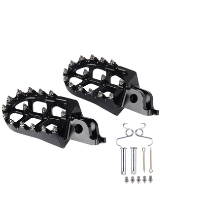Black Foot Pegs Compatible with Honda CRF250, CRF300, CRF450 & CRF1000/1100 (Set)