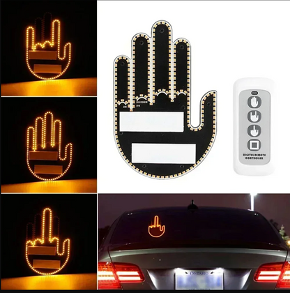 LED Finger Gesture Car Light with Remote Control + Batteries