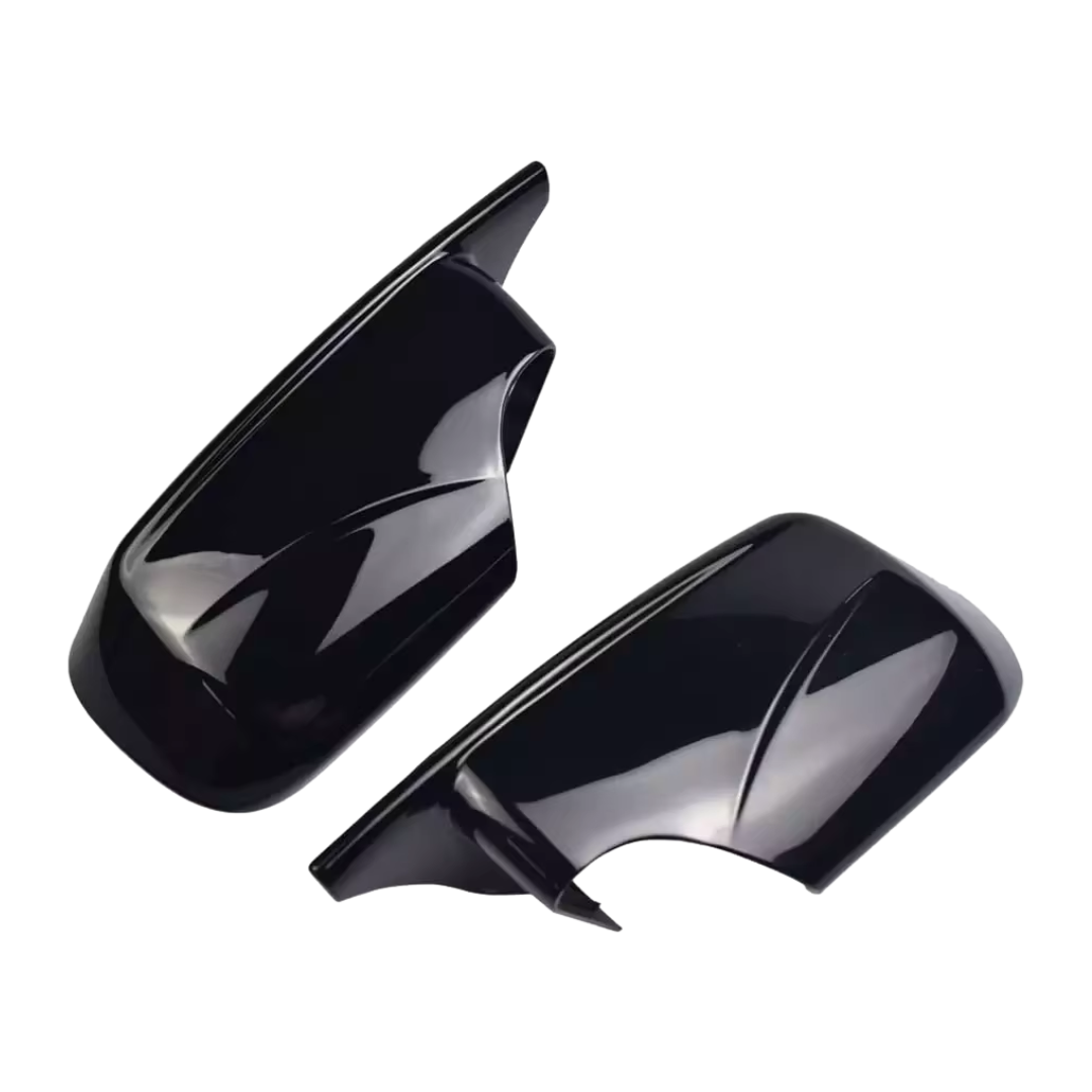 Aftermarket Gloss Black Mirror Cover Set Compatible with BMW E46
