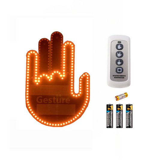 LED Finger Gesture Car Light with Remote Control + Batteries