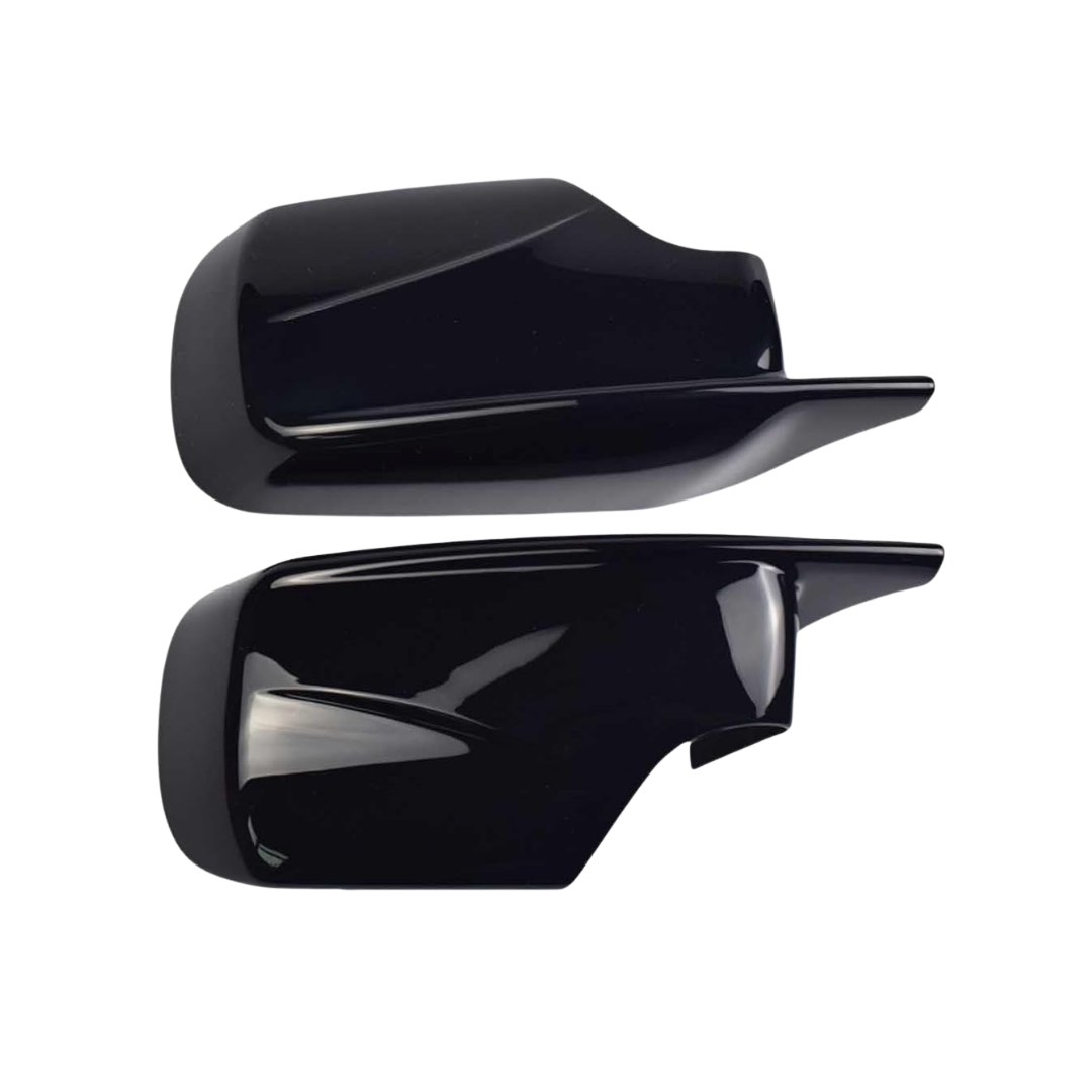 Aftermarket Gloss Black Mirror Cover Set Compatible with BMW E46