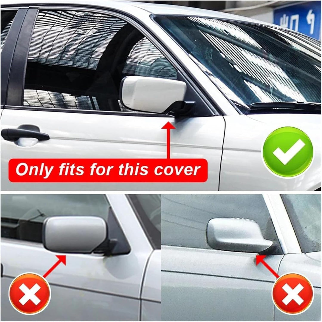 Aftermarket Gloss Black Mirror Cover Set Compatible with BMW E46