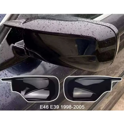 Aftermarket Gloss Black Mirror Cover Set Compatible with BMW E46
