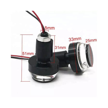LED Motorcycle Bar End Indicator and Running Light Set (22mm)