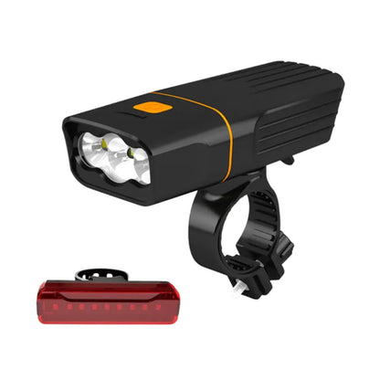 LED Bicycle Headlight & Bracket + Tail Light